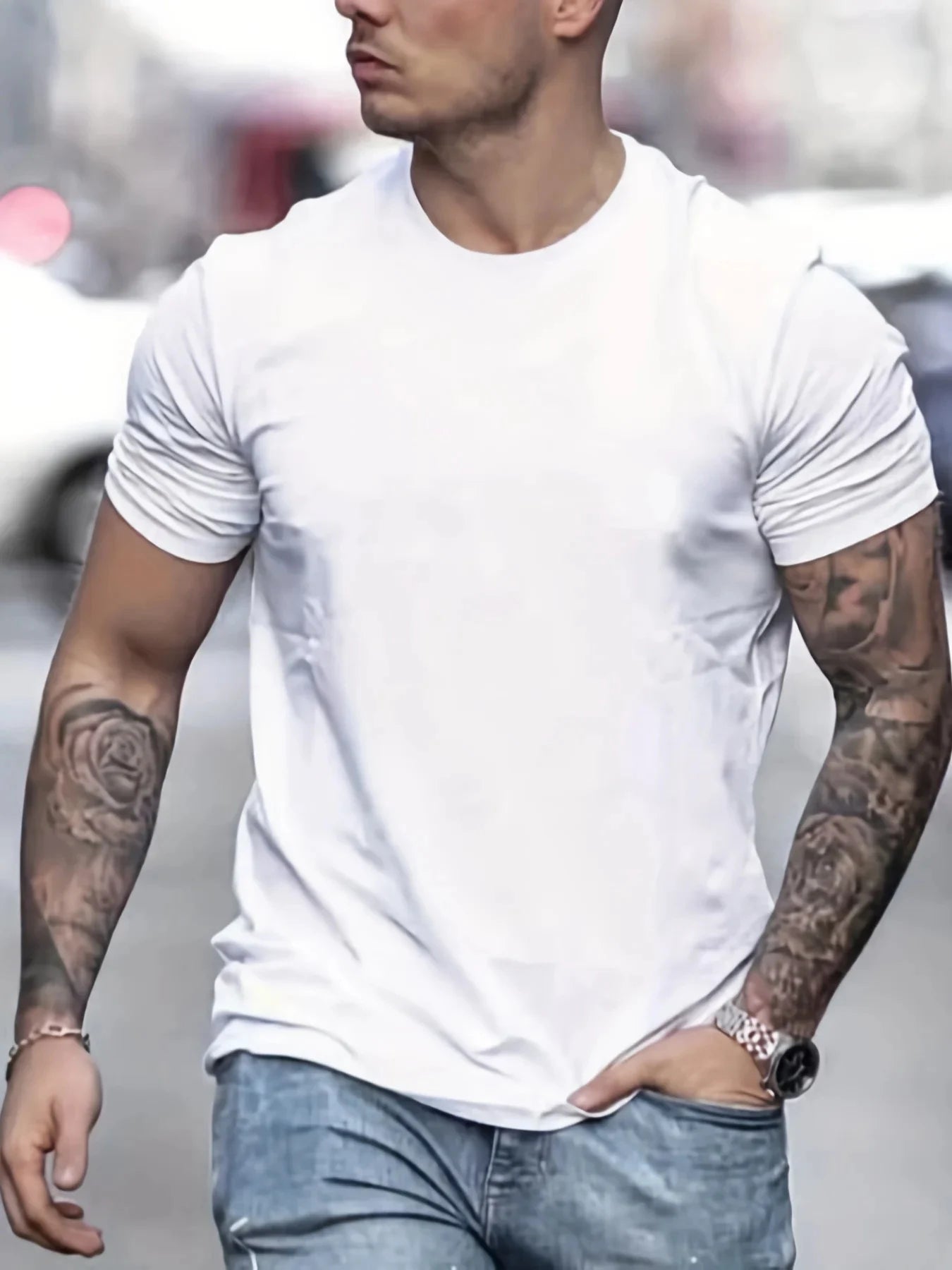 Men's 100% pure cotton summer loose