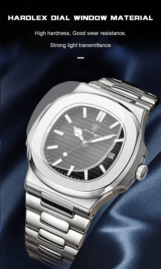 POEDAGAR Square Luxury Wristwatch