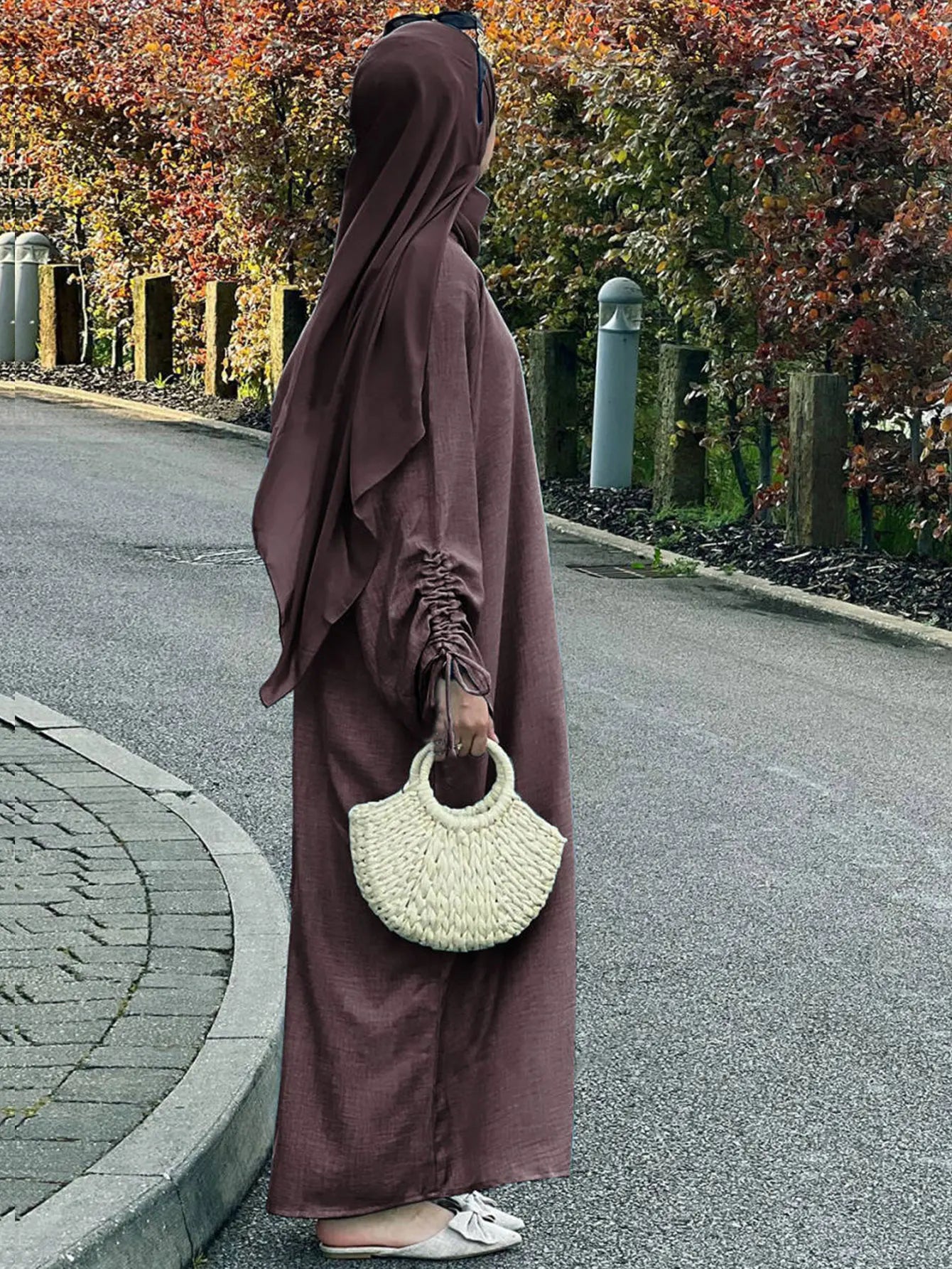 Abaya Lace-up Sleeve Morocco