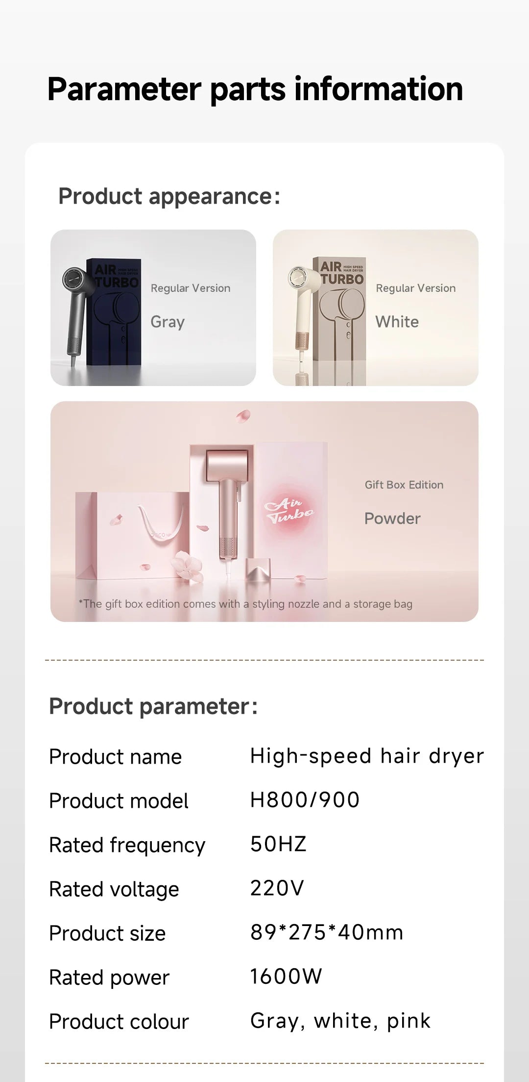 DOCO High-Speed Ionic Hair Dryer