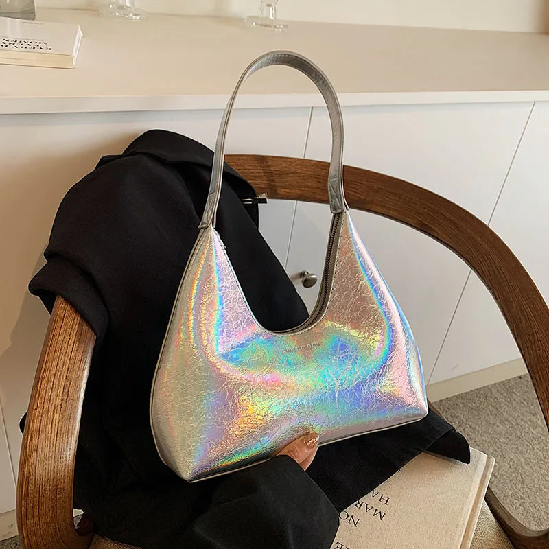 Elegant patent leather handbag