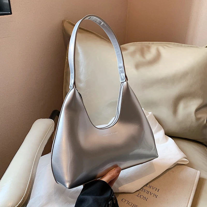 Elegant patent leather handbag