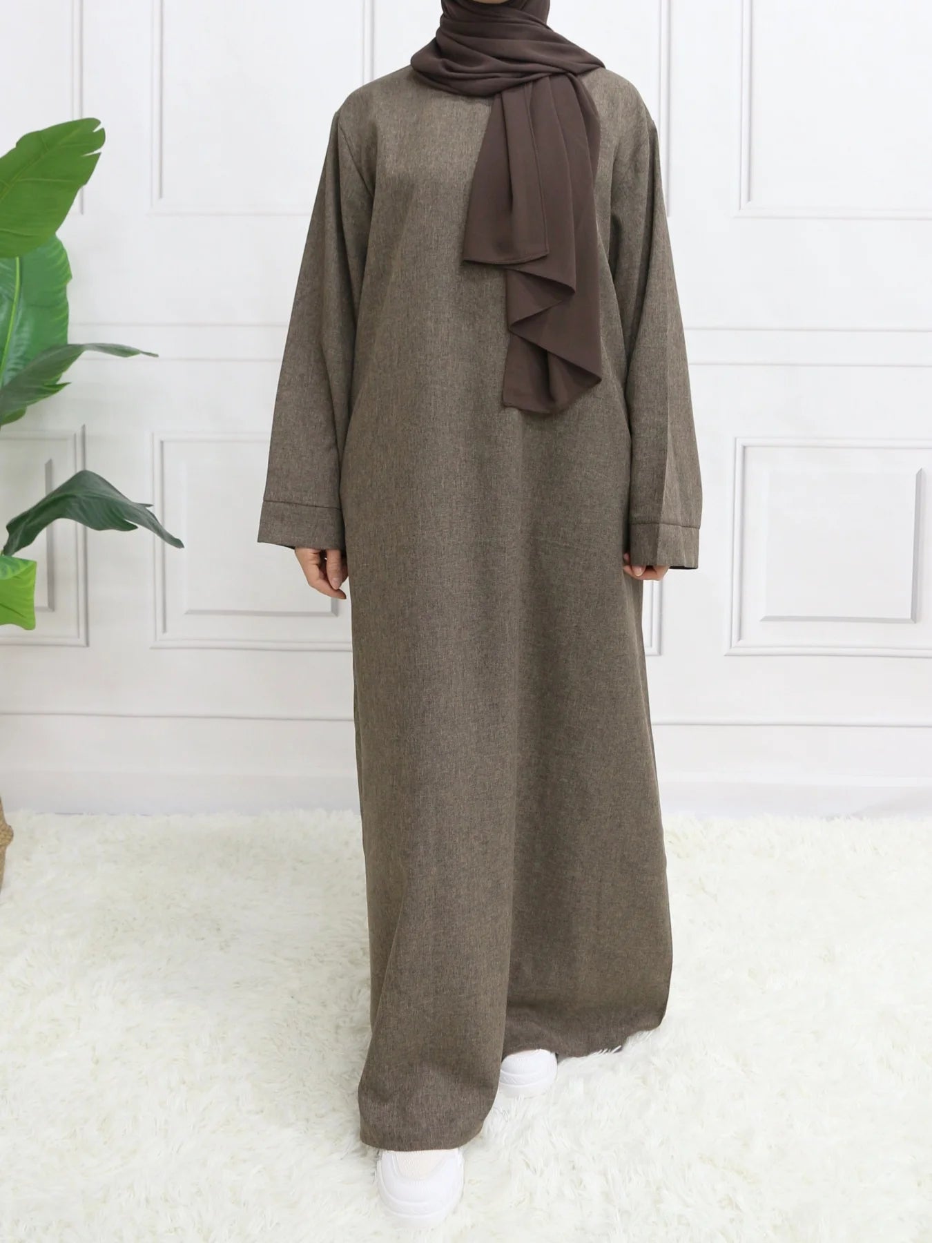 Modest Closed Plain Long Sleeve Abaya
