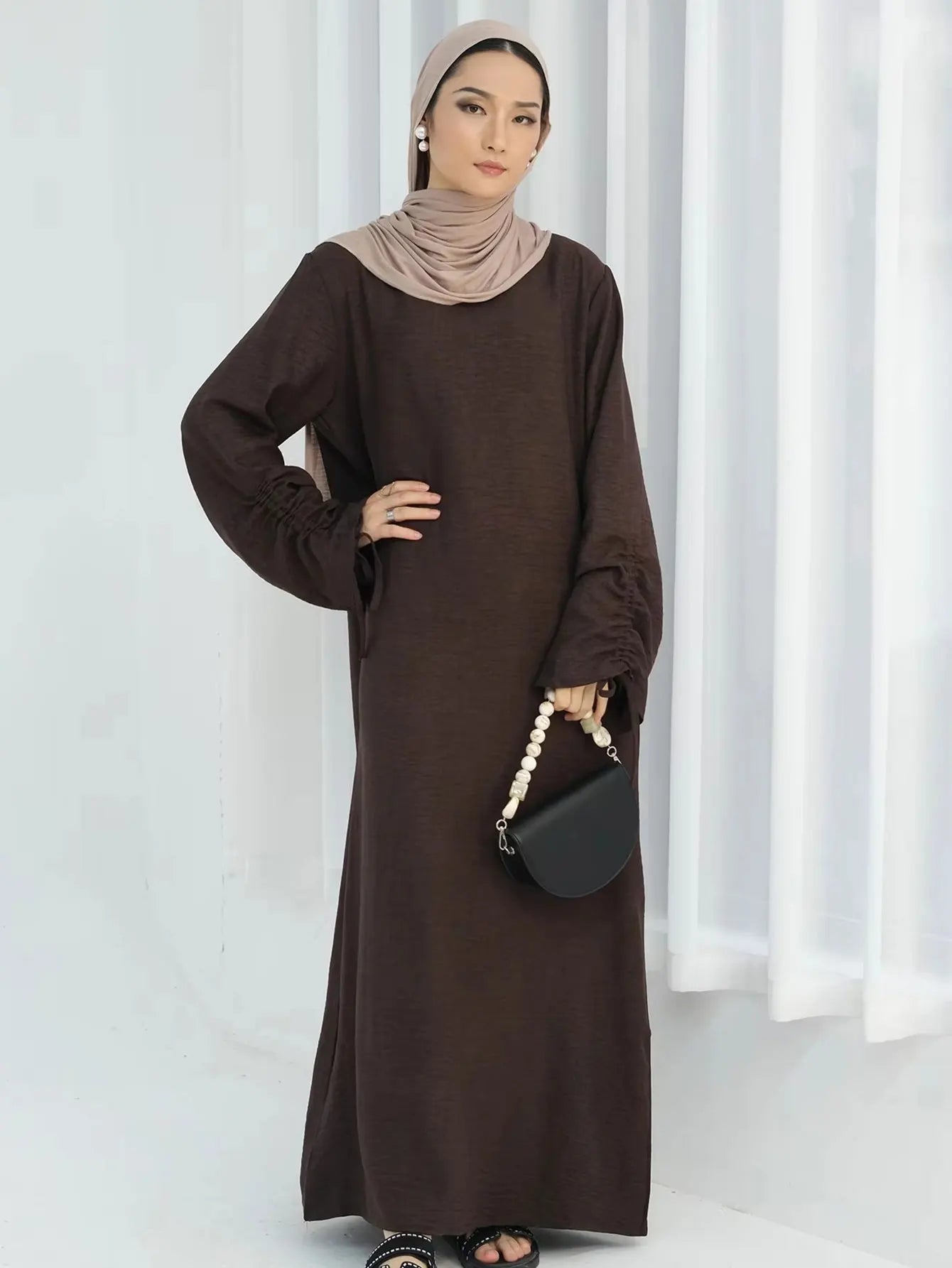 Abaya Lace-up Sleeve Morocco