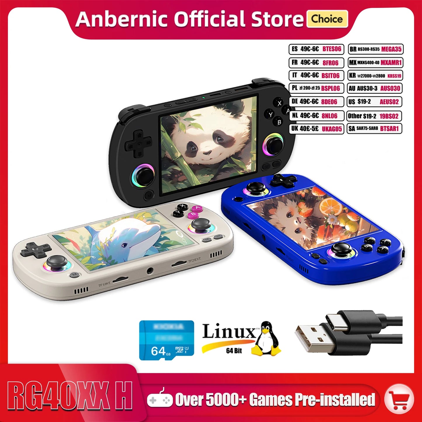 ANBERNIC RG40XX H Handheld Console