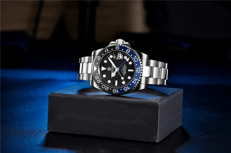 PAGANI DESIGN Mechanical Wristwatches Luxury Ceramic Bezel GMT  Automatic Watches