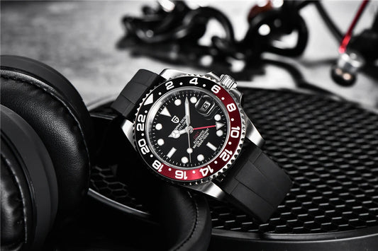 PAGANI DESIGN Mechanical Wristwatches Luxury Ceramic Bezel GMT  Automatic Watches