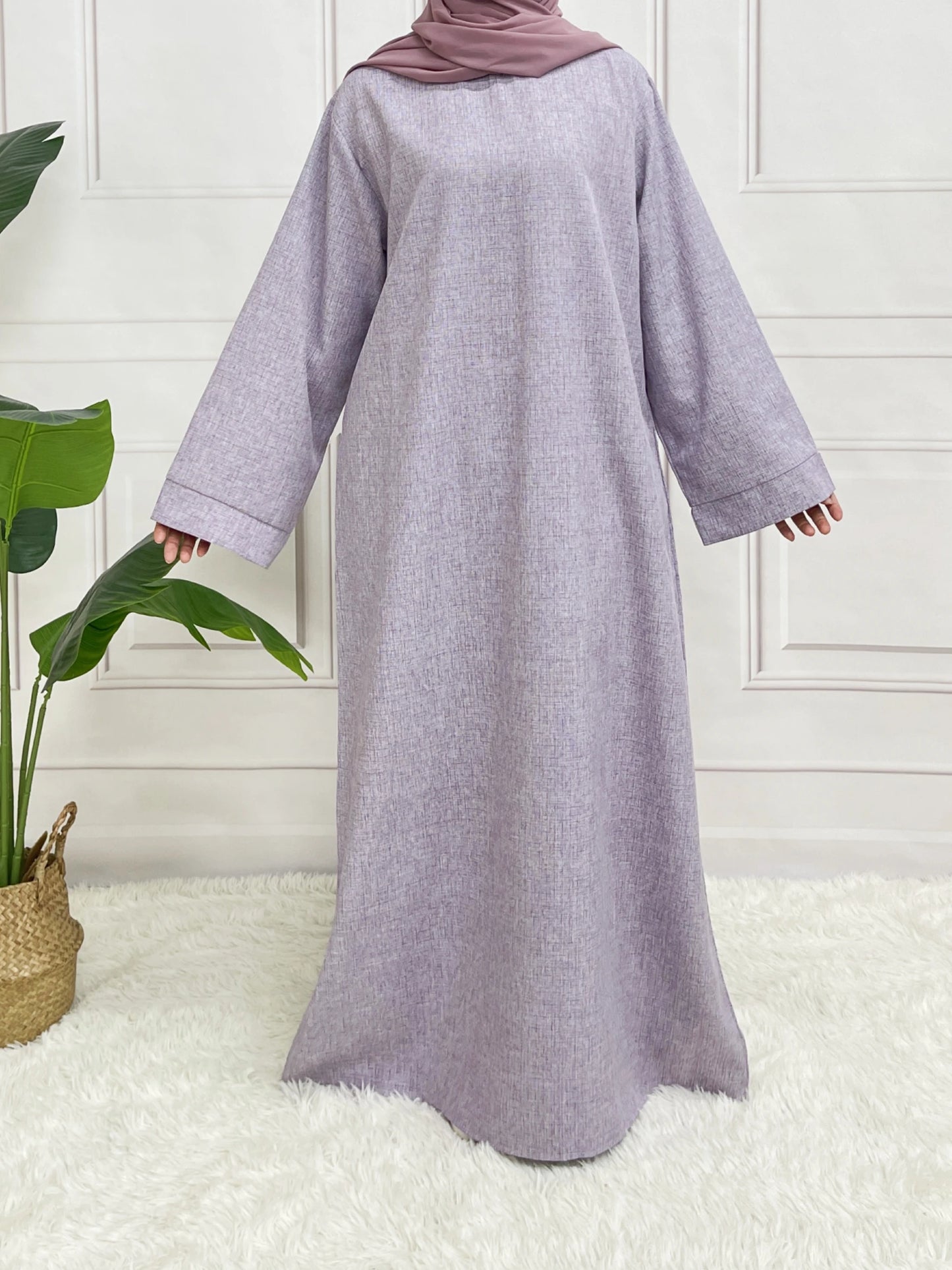 Modest Closed Plain Long Sleeve Abaya
