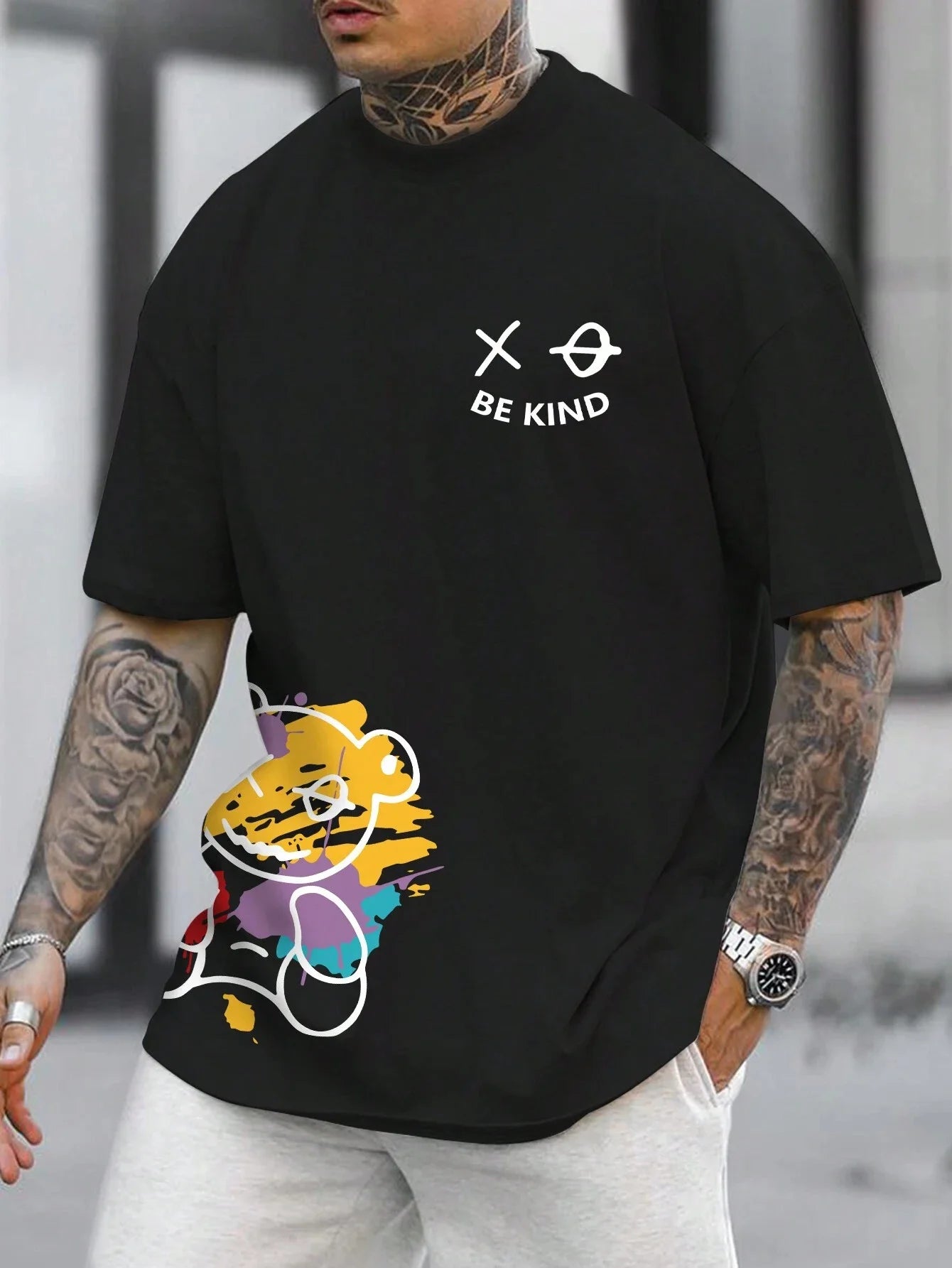 Men's 100% pure cotton summer loose