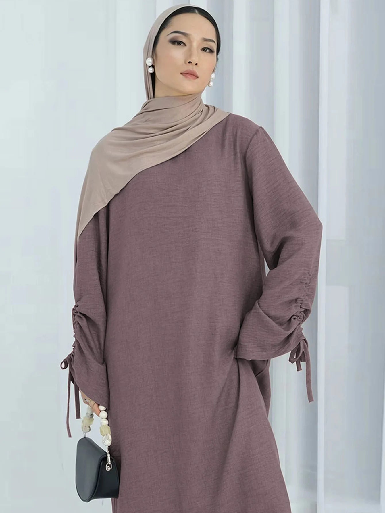 Abaya Lace-up Sleeve Morocco