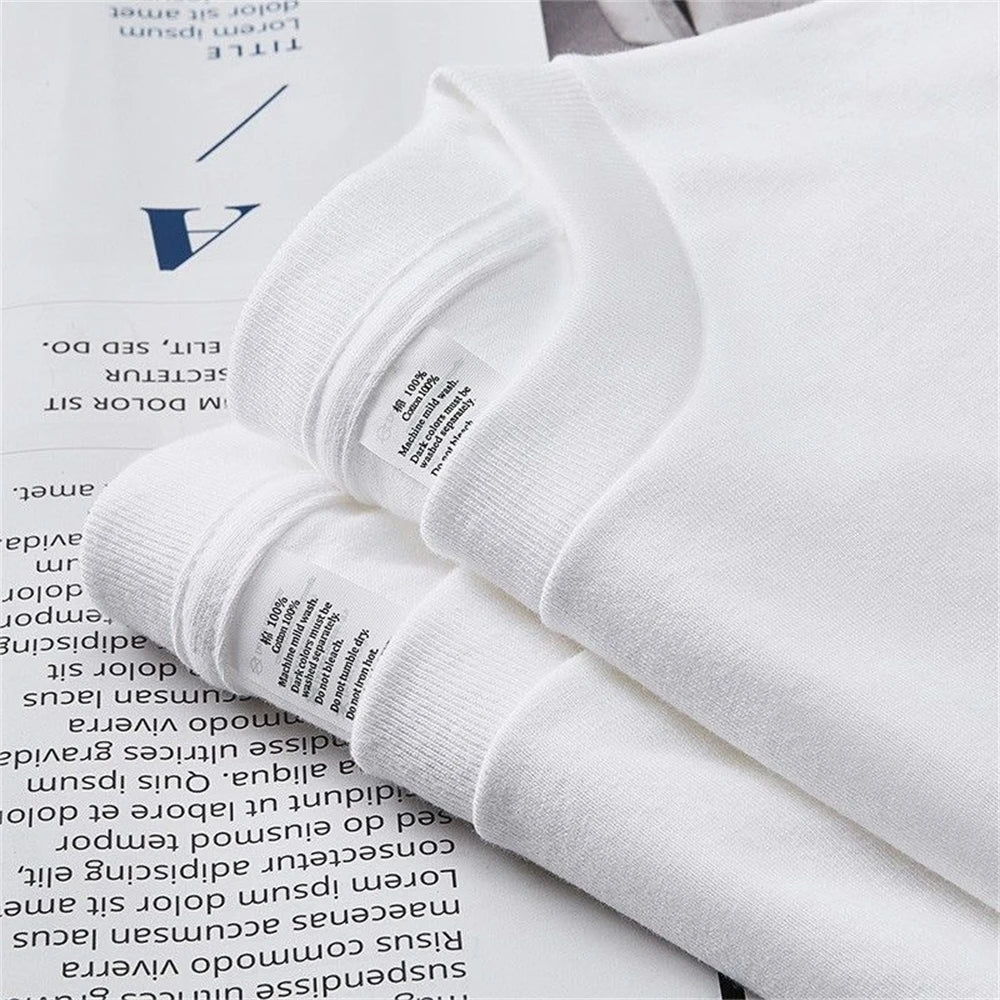 2PCS 100% Cotton Solid Round Neck T-shirt Couple Tops (Unisex)