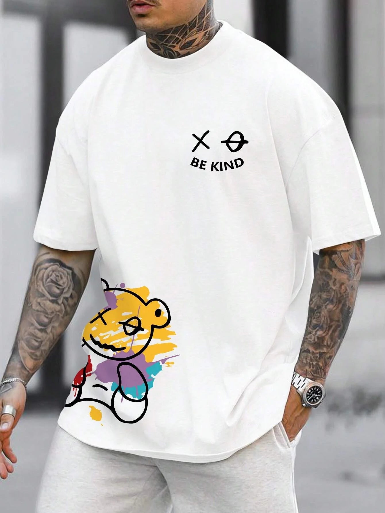 Men's 100% pure cotton summer loose