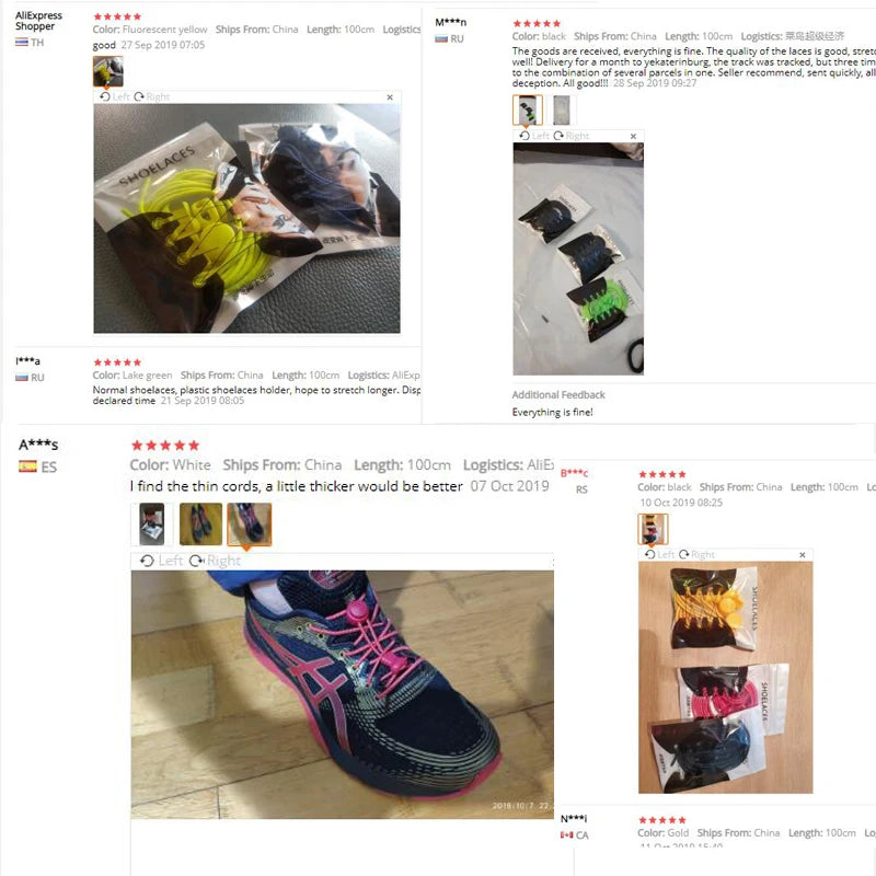 1Pair Elastic No-Tie Shoelaces