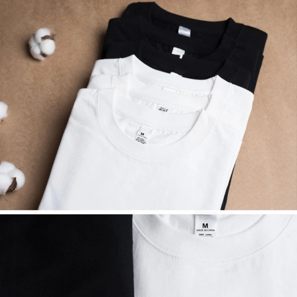 2PCS 100% Cotton Solid Round Neck T-shirt Couple Tops (Unisex)