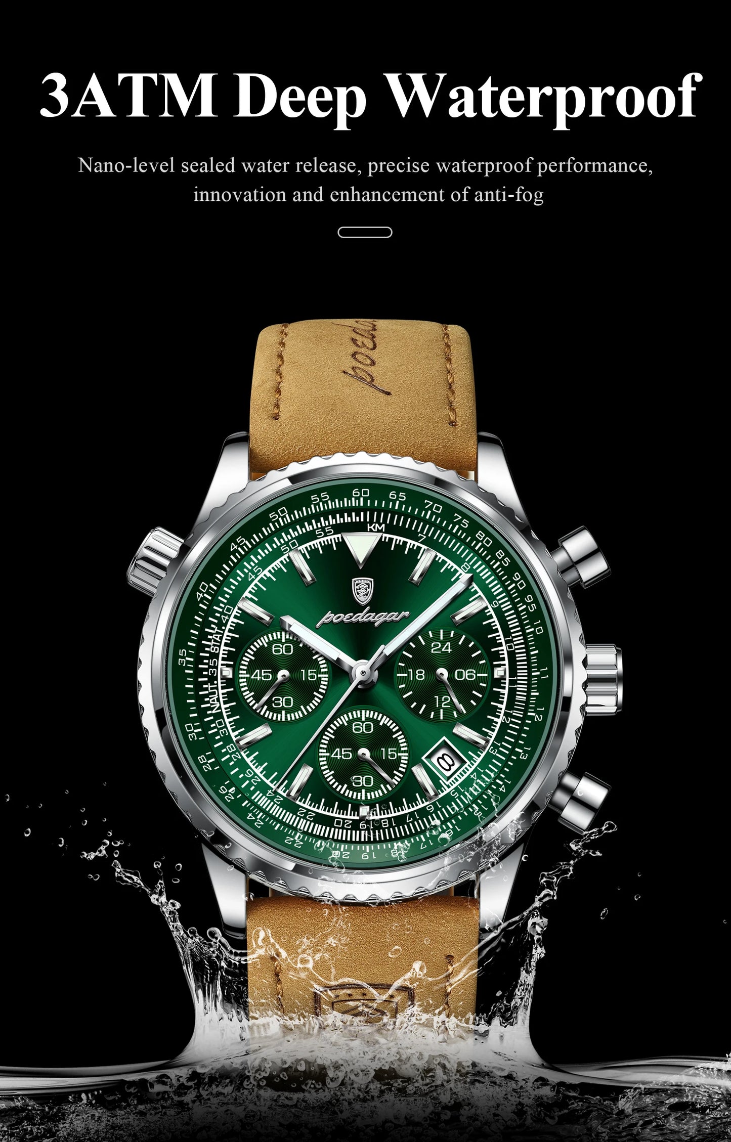 9601 POEDAGAR Luxury Man Watch