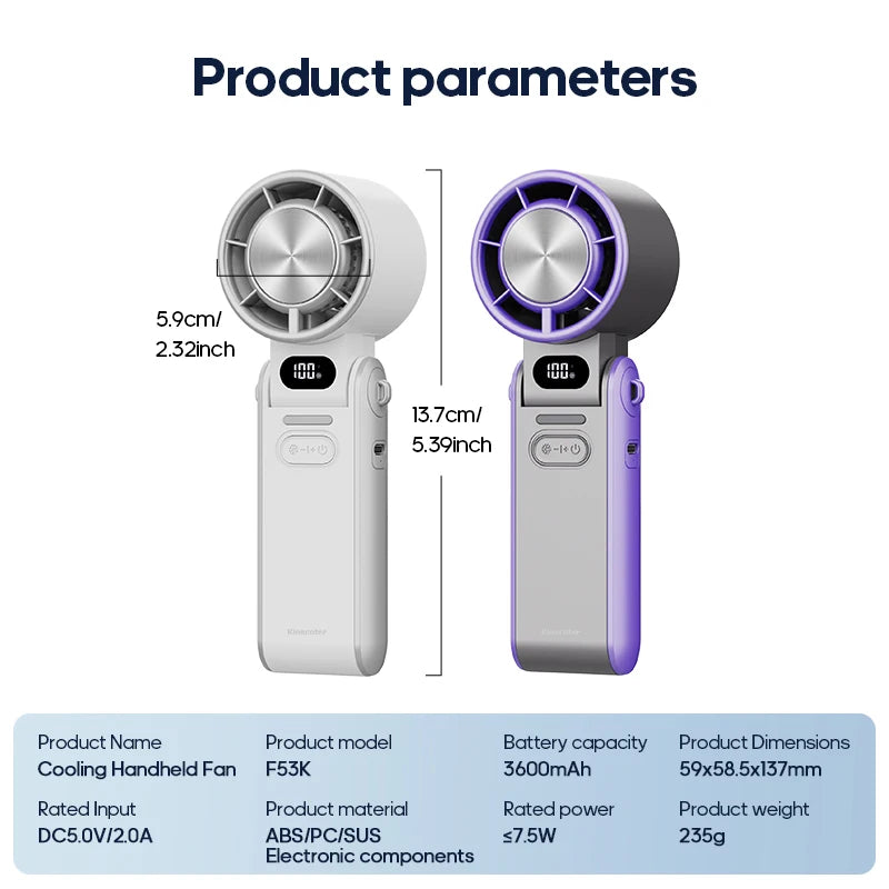 F53K Foldable Handheld Mini Cooling Fan