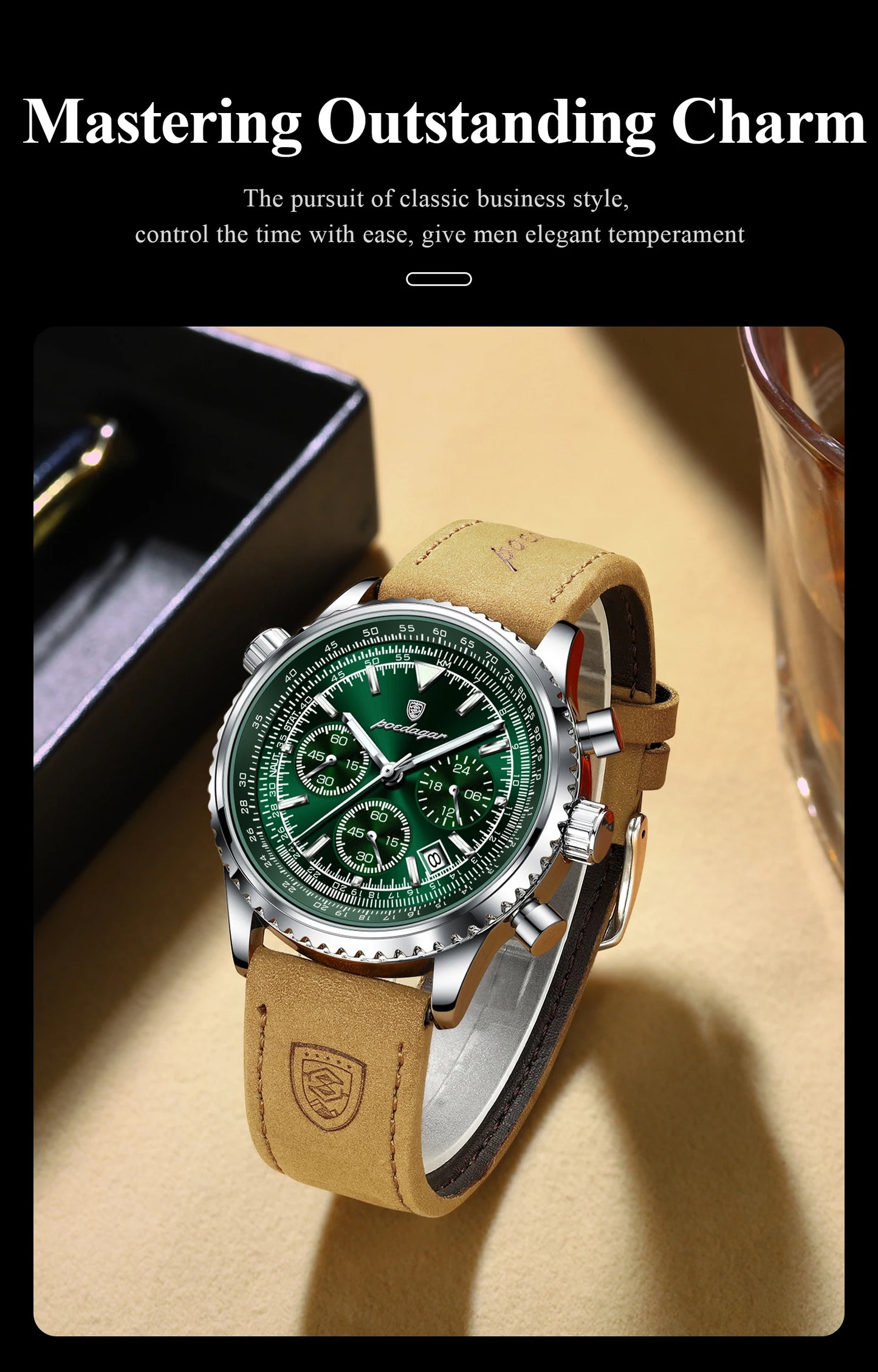 9601 POEDAGAR Luxury Man Watch