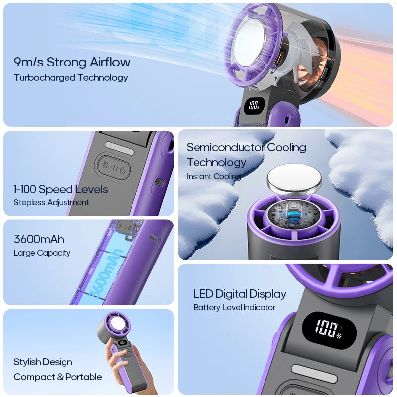 F53K Foldable Handheld Mini Cooling Fan