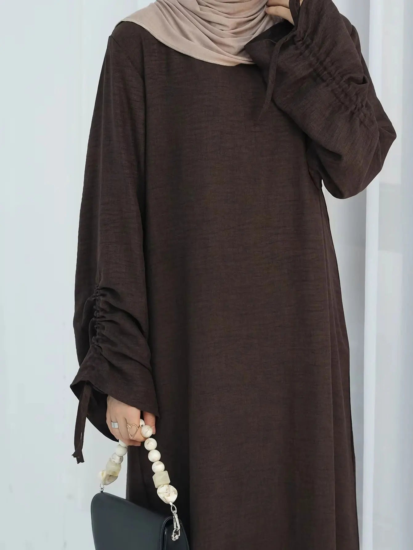 Abaya Lace-up Sleeve Morocco