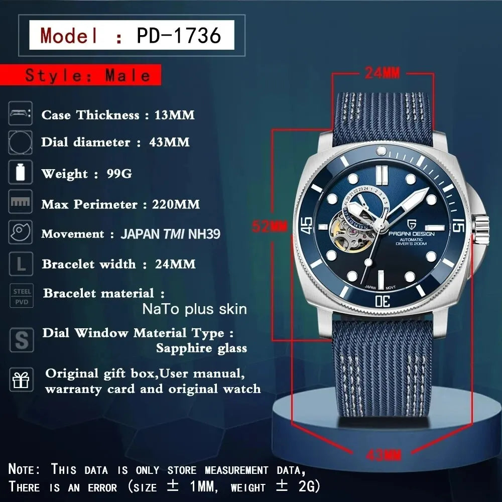PAGANI DESIGN Mechanical Automatic Watch