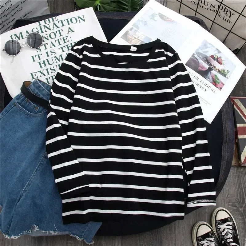 Harajuku Striped T Shirt Long Sleeve
