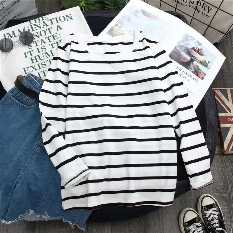 Harajuku Striped T Shirt Long Sleeve