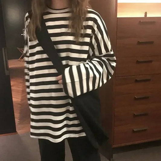 Harajuku Striped T Shirt Long Sleeve